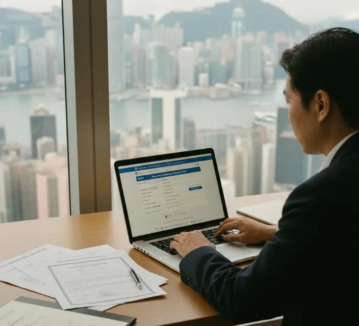 Hong Kong Business Skyline